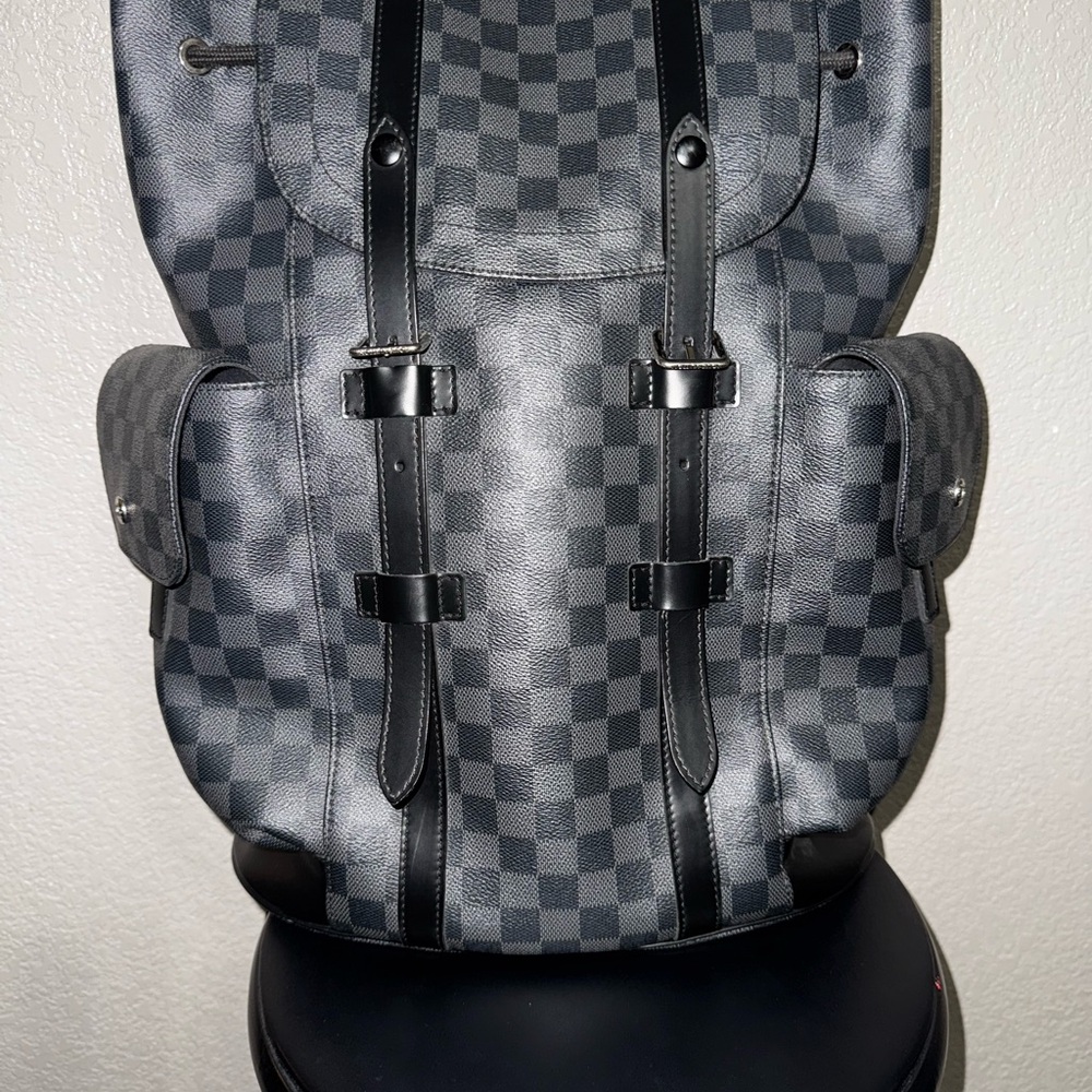 Checkered Black and Gray Men's Backpack